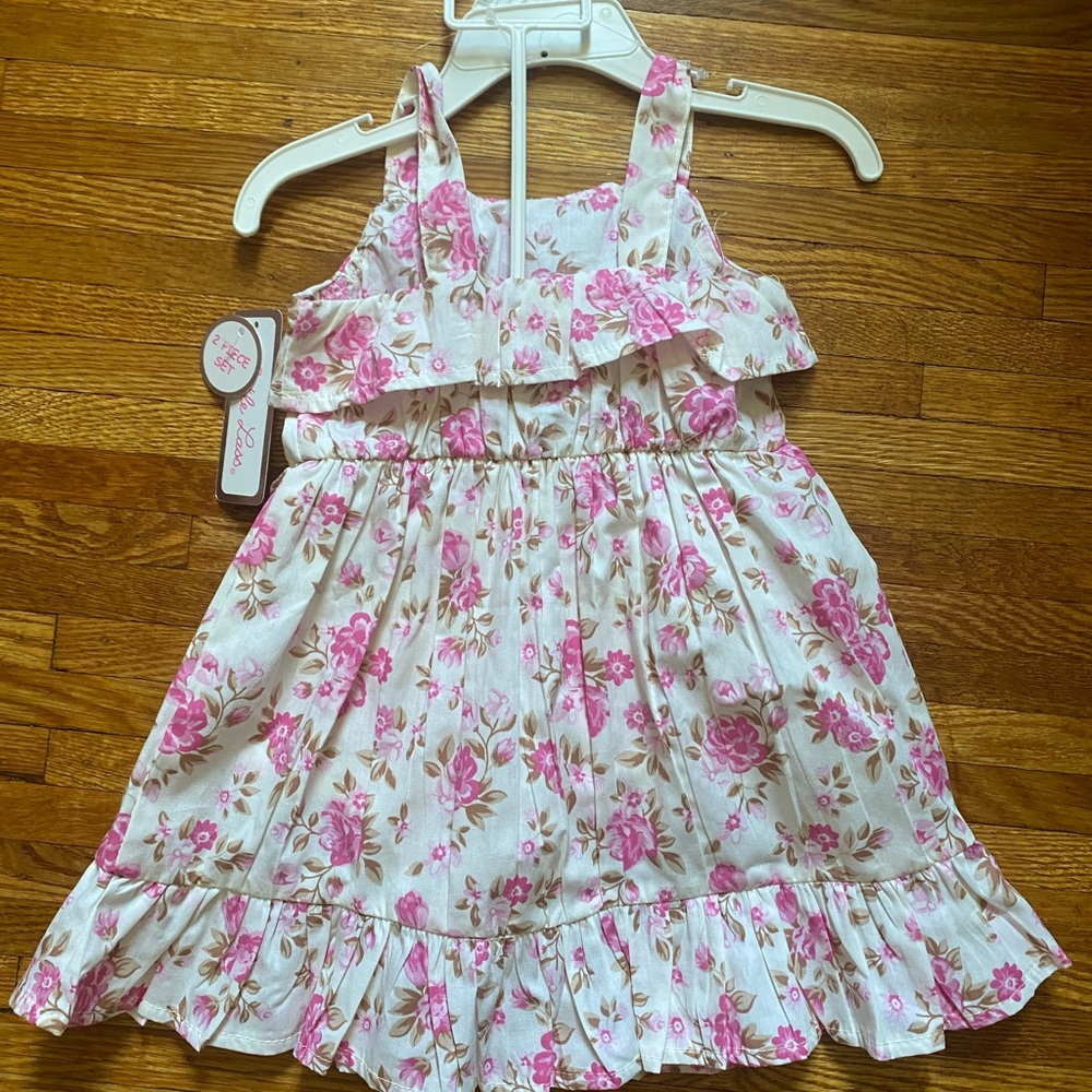 Girls Floral Layered Detail Dress , 18 mths